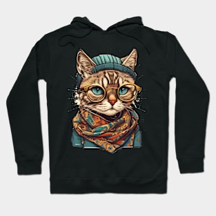 Cute Funny Boho Cat Mom - Cat Lover Hoodie